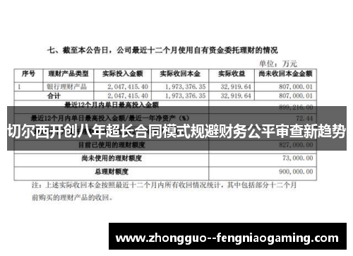 切尔西开创八年超长合同模式规避财务公平审查新趋势
